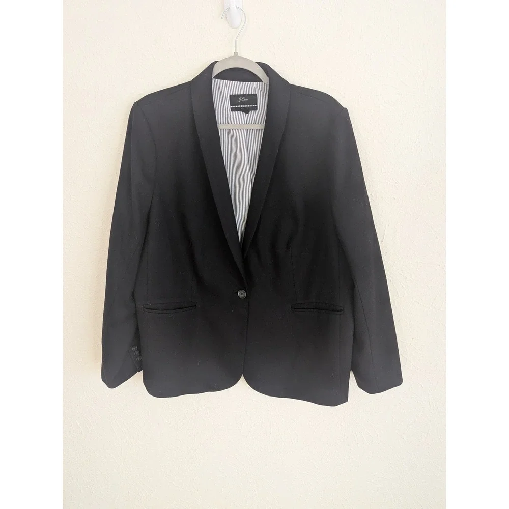 J.Crew Parke blazer size 20 black wool tailored‎ classic workwear